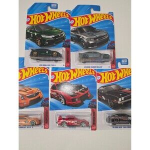 Hot Wheels Diecast Car Lot Honda Civic Type R Dodge Charger Hellcat New Set Of 5